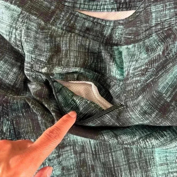 MARC ANTHONY MENS SWIM Trunks SHORTS  SIZE 36 Turquoise Blue Black - Picture 13 of 13